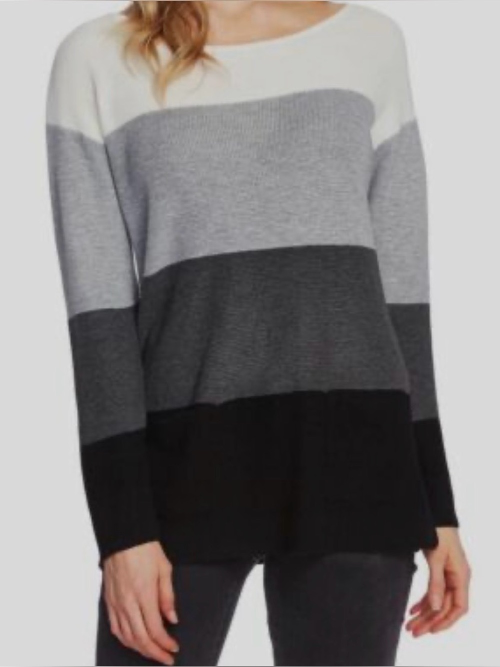 Vince Camuto Antony Two-Pocket Waffle Stitch Colorblock Pullover — NWT
